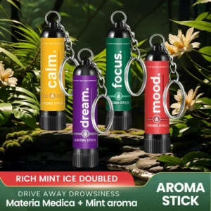 Aroma Stick Nasal Inhaler for Energy & Focus, Rich Mint Ice, Plant-Based