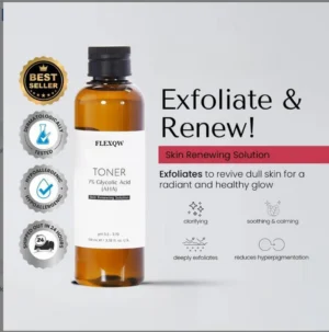 FLEXQW 2% Alpha Arbutin + Niacinamide + Hyaluronic Acid Serum for Clear Skin