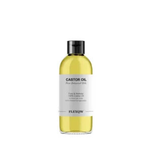 FLEXQW Castor Oil Massage Oil for Face, Hair & Body - Pure & Natural 100% Castor Oil