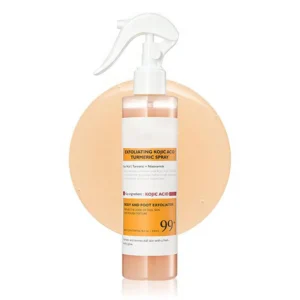 FLEXQW Kojic Acid Turmeric Exfoliating Body Spray for Brightening & Smooth Skin